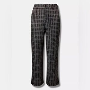 Torrid Plaid Black and White Trousers